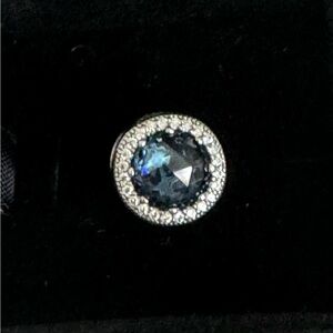Authentic Pandora Blue Radiant Hearts Sterling Silver Charm